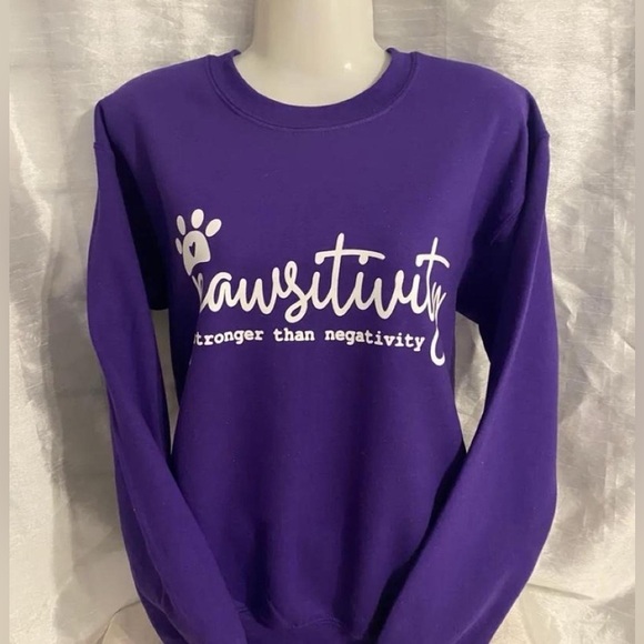 Pawsitivity Sweatshirt 
Heavy Blend Fleece Crewneck - Picture 1 of 2